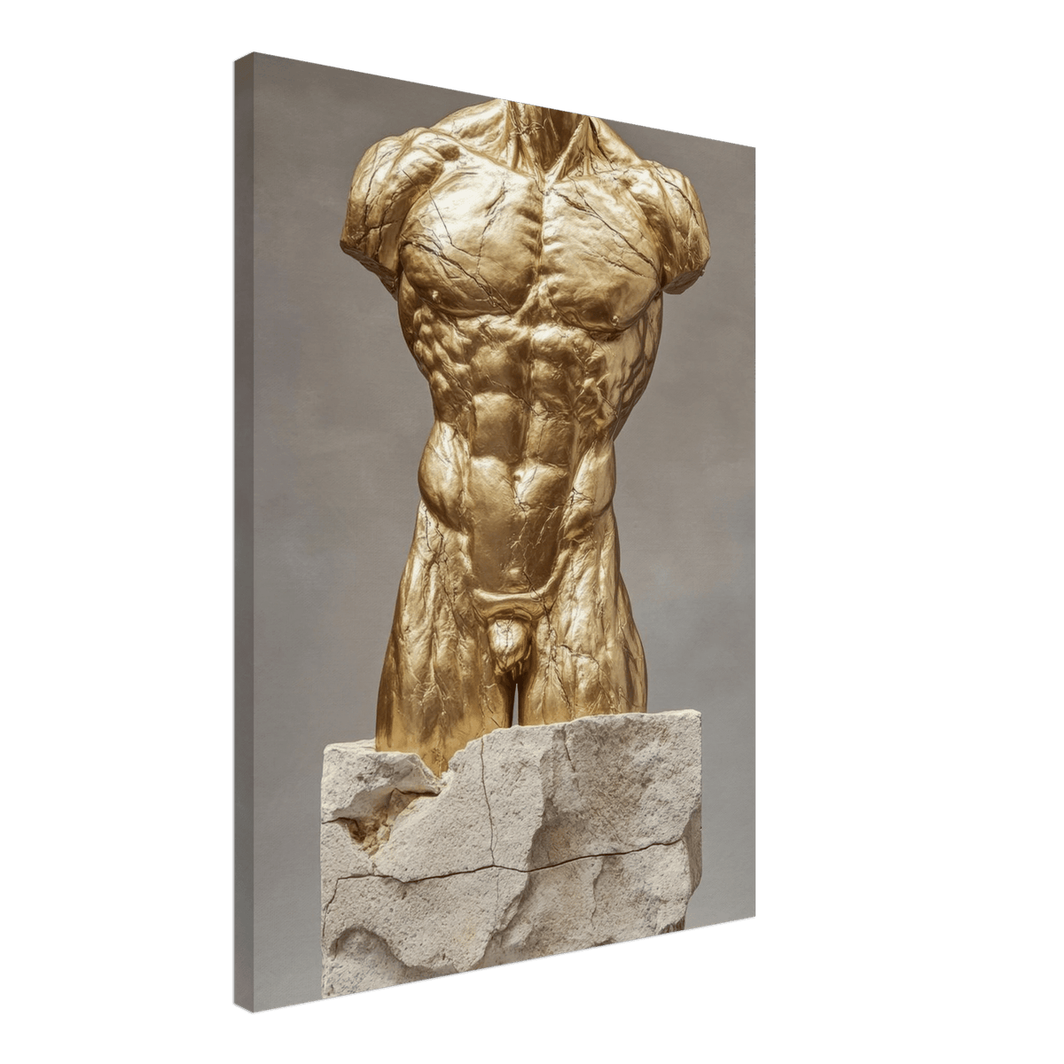 Hybrid centaur torso cast in brushed gold marb 2 - Shop Ai Art WebShop - Digital Art online Store