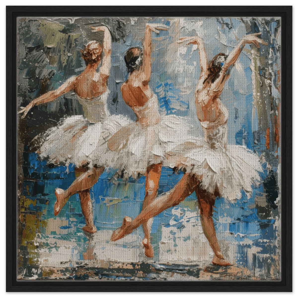 Impressionism ballet dansers dancing the swan - Shop Ai Art WebShop - Digital Art online Store