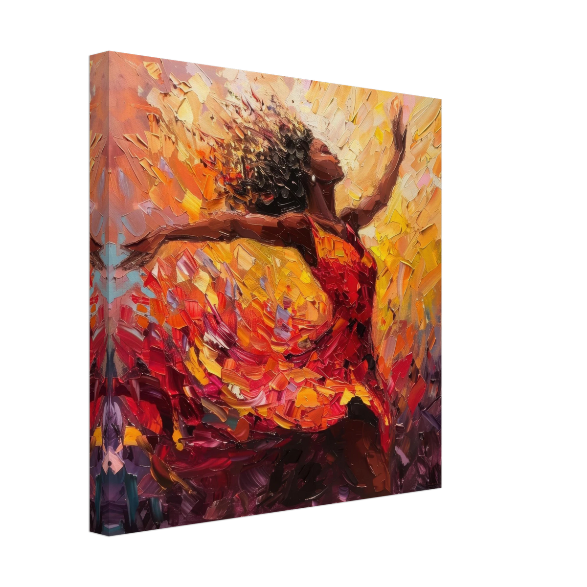 Impressionism beautiful black woman dancing - Shop Ai Art WebShop - Digital Art online Store