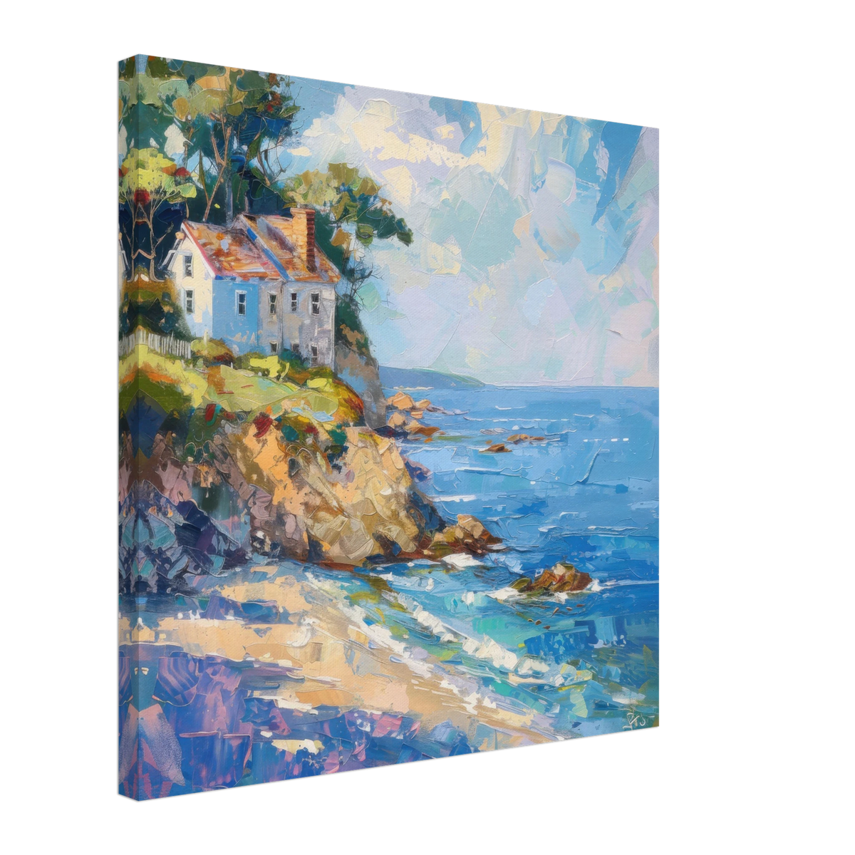 Impressionism coastal style beach feeling 1 - Shop Ai Art WebShop - Digital Art online Store
