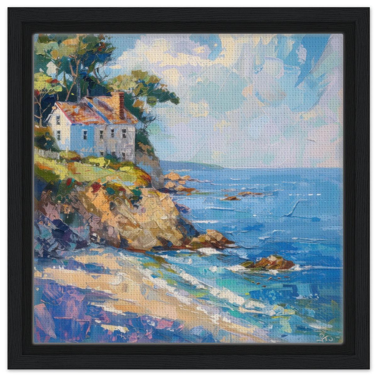 Impressionism coastal style beach feeling 1 - Shop Ai Art WebShop - Digital Art online Store