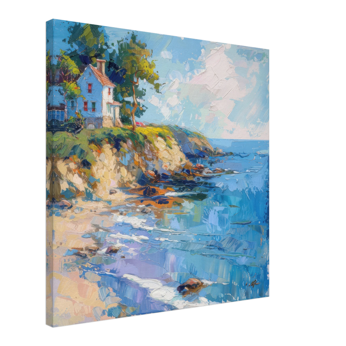 Impressionism coastal style beach feeling 5 - Shop Ai Art WebShop - Digital Art online Store