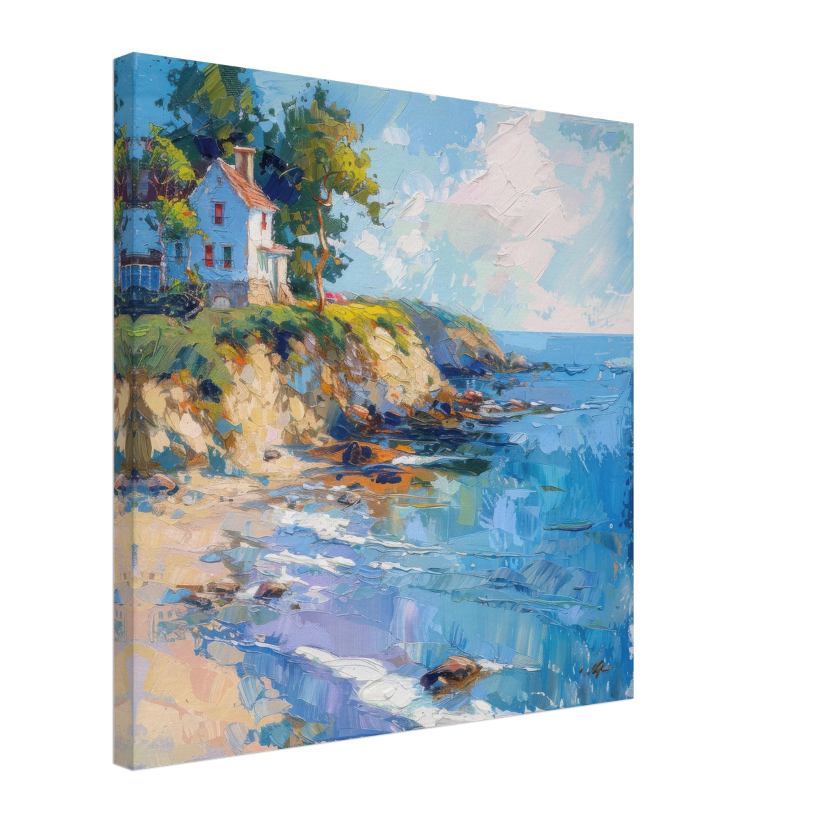 Impressionism coastal style beach feeling 5 - Shop Ai Art WebShop - Digital Art online Store