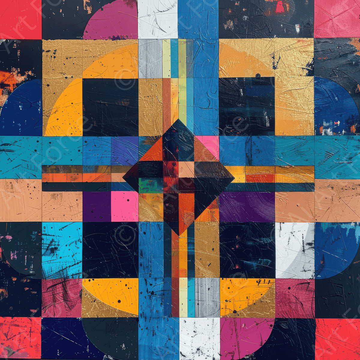 Knights to protect abstract art style 2 - Shop Ai Art WebShop - Digital Art online Store