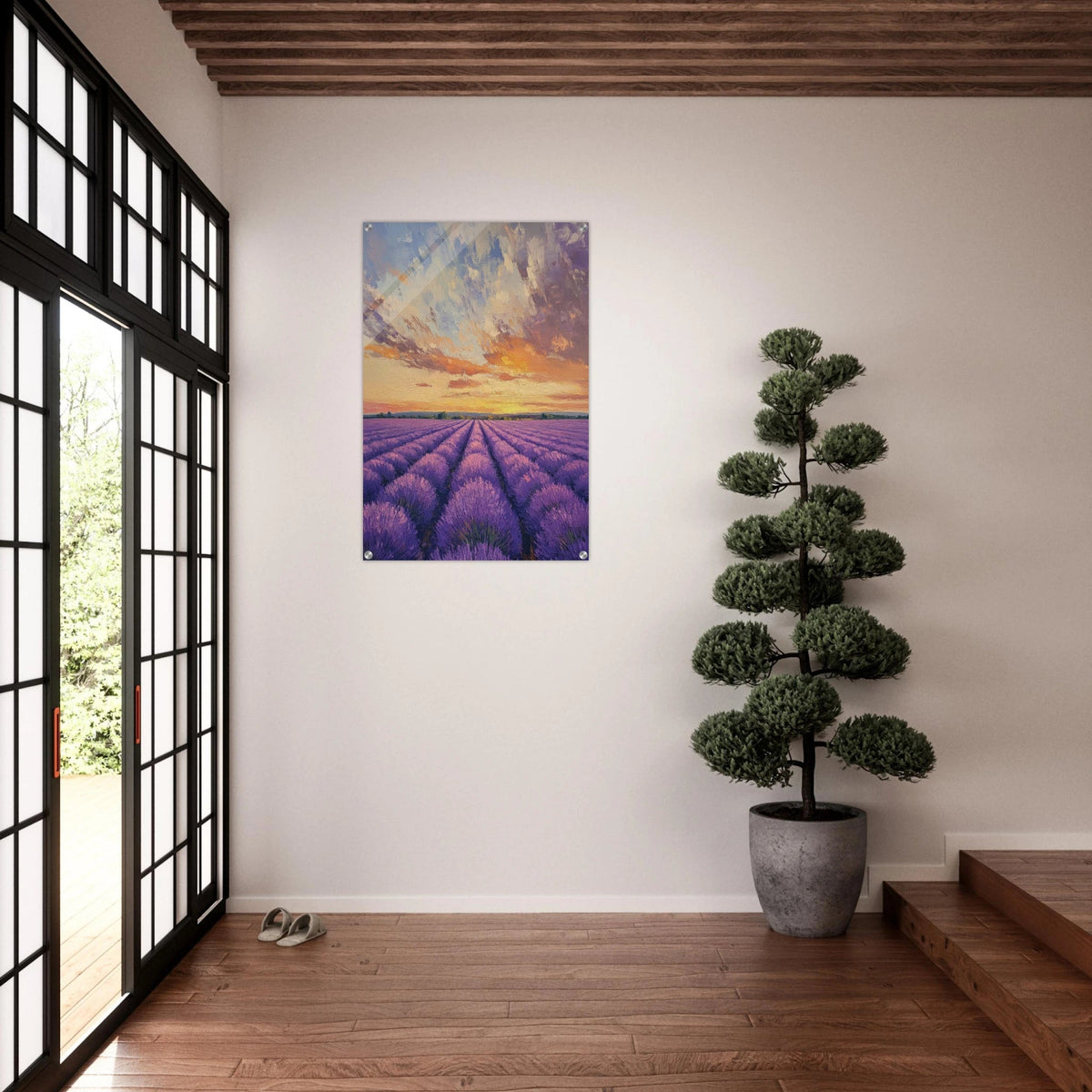 Lavender Fields at Sunset A mesmerizing view - Shop Ai Art WebShop - Digital Art online Store