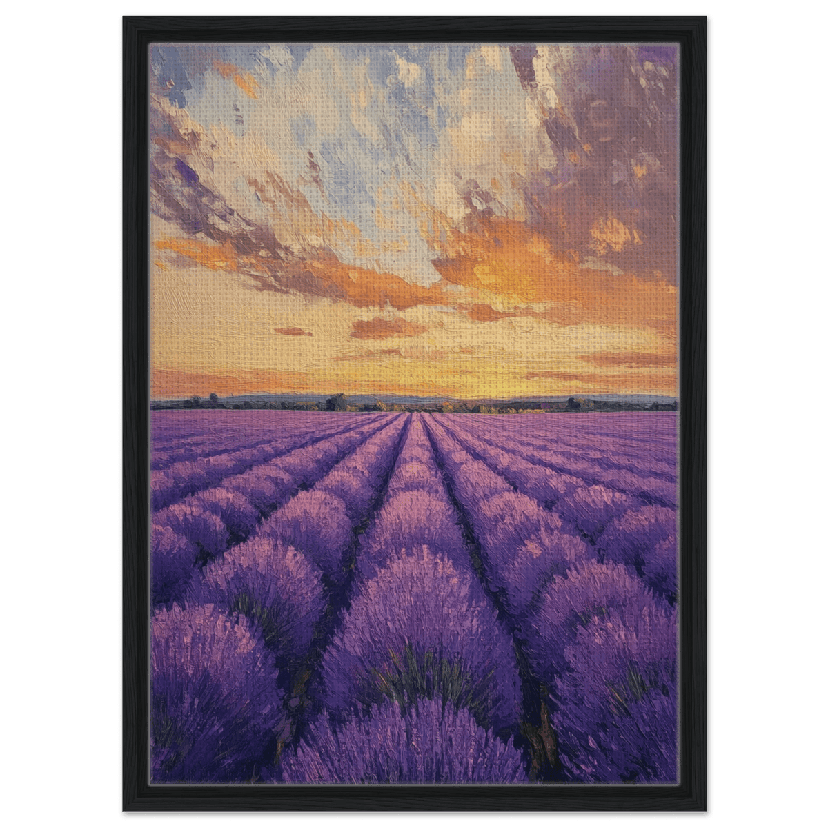 Lavender Fields at Sunset A mesmerizing view - Shop Ai Art WebShop - Digital Art online Store