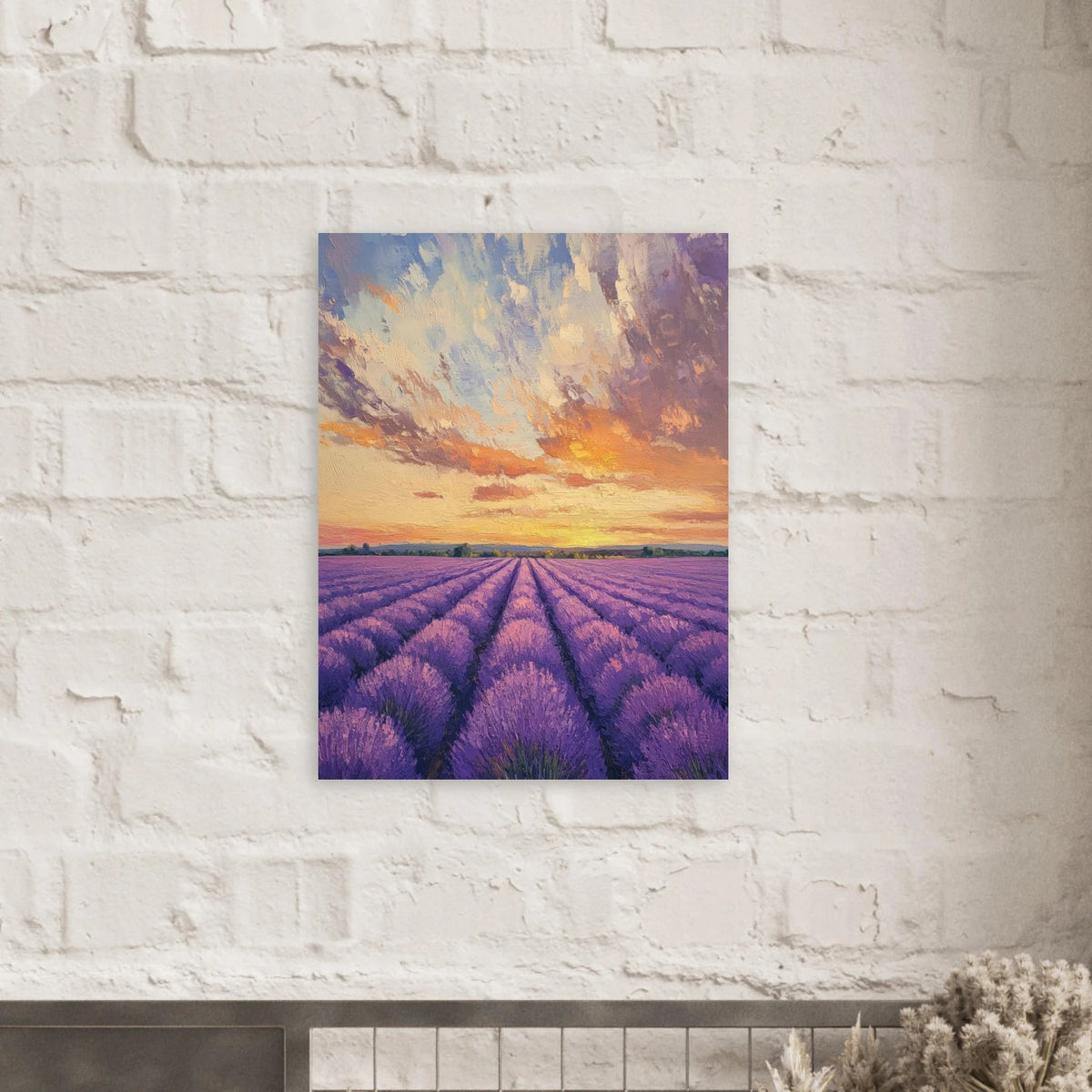 Lavender Fields at Sunset A mesmerizing view - Shop Ai Art WebShop - Digital Art online Store
