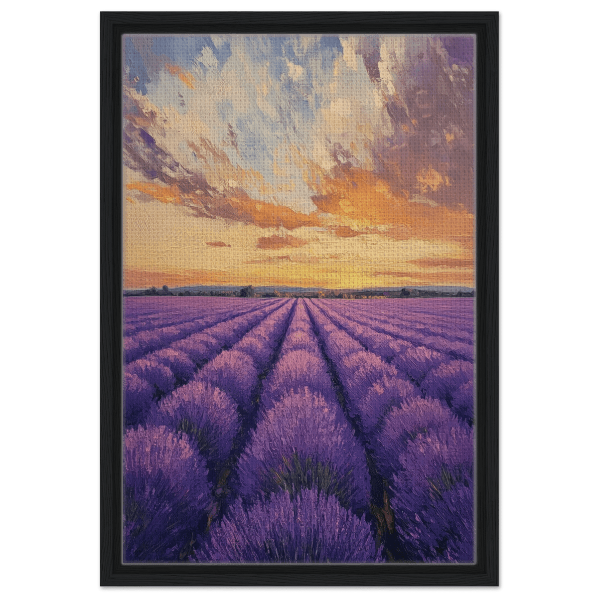 Lavender Fields at Sunset A mesmerizing view - Shop Ai Art WebShop - Digital Art online Store