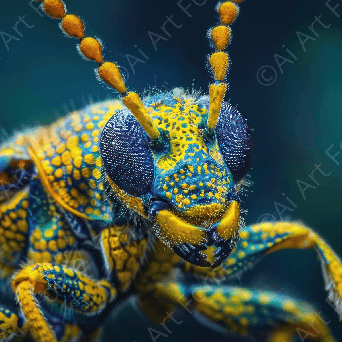 Macro Shot of a Colorfull Insect 4 - Shop Ai Art WebShop - Digital Art online Store