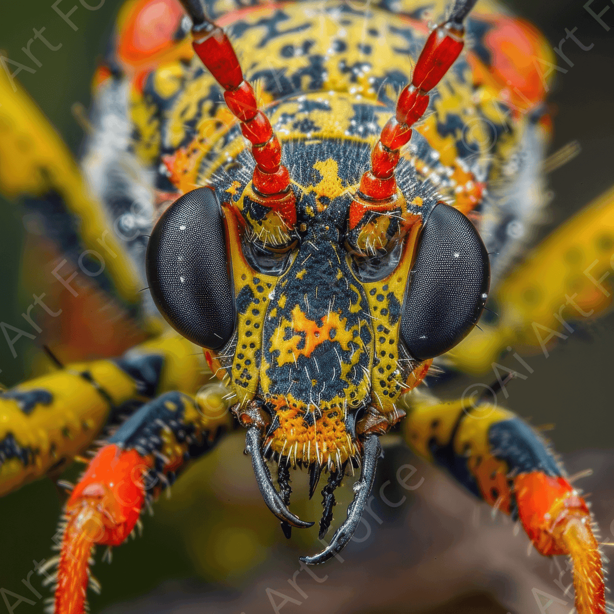 Macro Shot of a Colorfull Insect - Shop Ai Art WebShop - Digital Art online Store