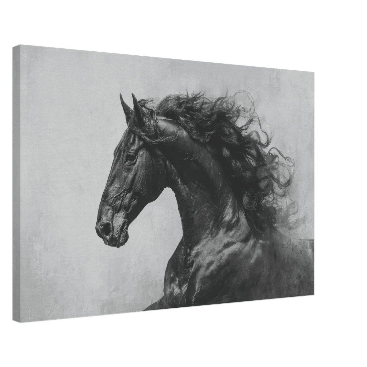 Majestic Black Stallion Head 0 - Shop Ai Art WebShop - Digital Art online Store