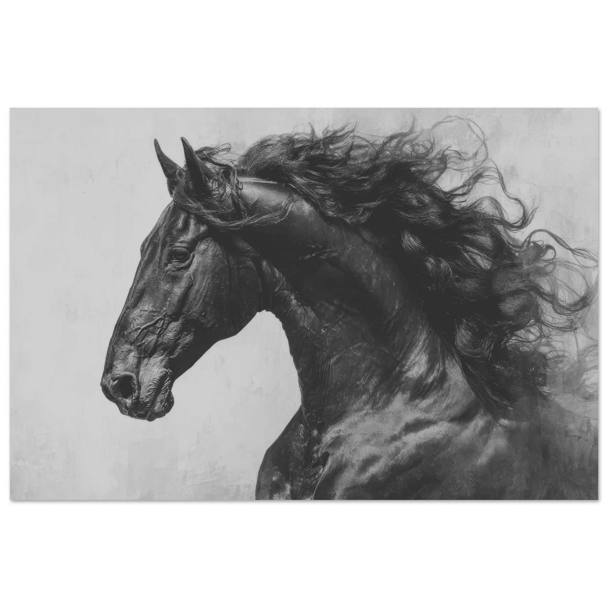 Majestic Black Stallion Head 0 - Shop Ai Art WebShop - Digital Art online Store