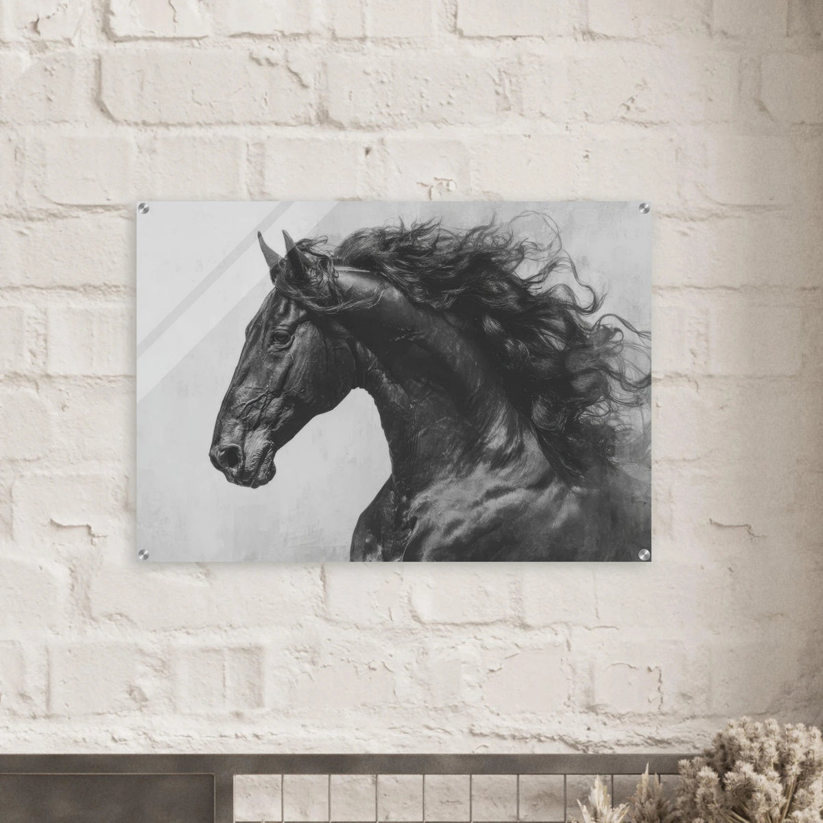 Majestic Black Stallion Head 0 - Shop Ai Art WebShop - Digital Art online Store