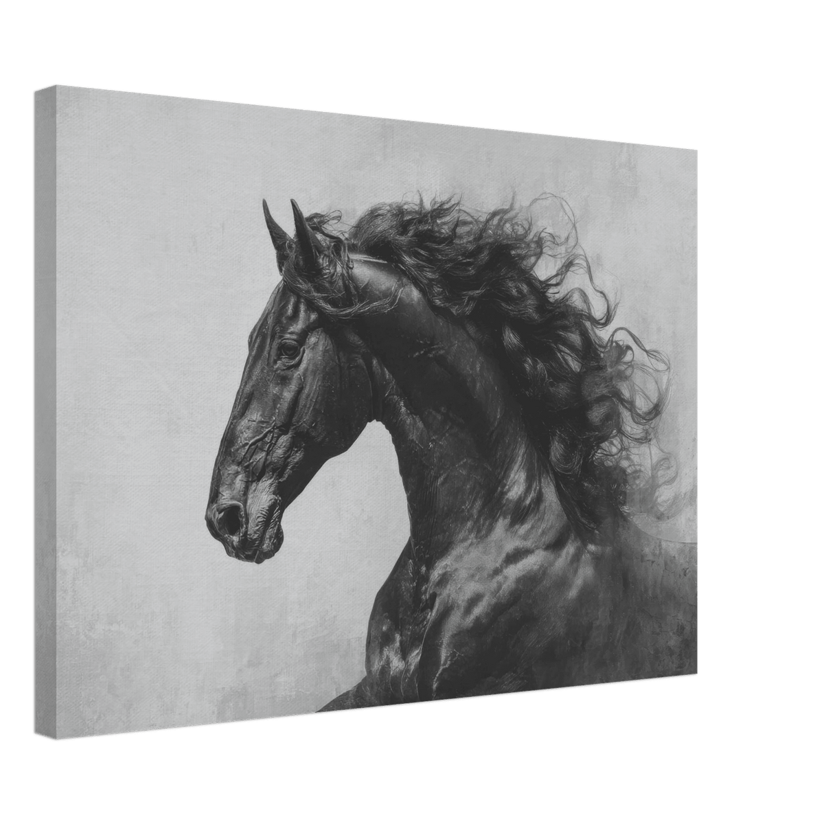 Majestic Black Stallion Head 0 - Shop Ai Art WebShop - Digital Art online Store