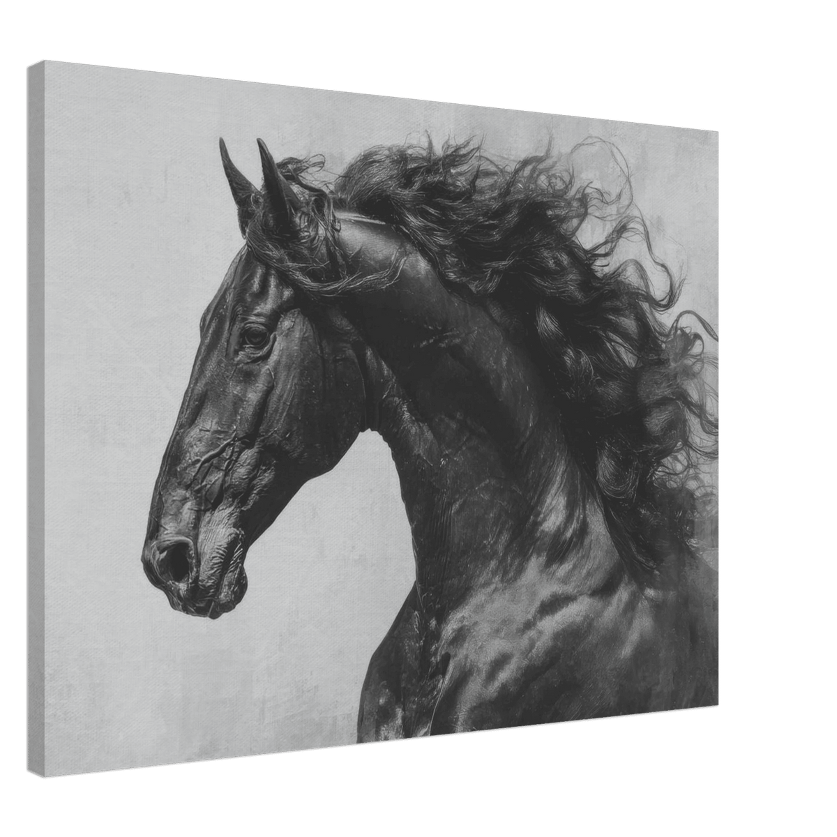 Majestic Black Stallion Head 0 - Shop Ai Art WebShop - Digital Art online Store