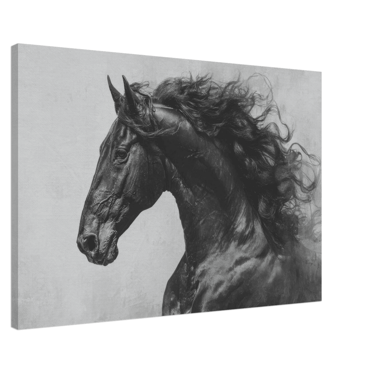 Majestic Black Stallion Head 0 - Shop Ai Art WebShop - Digital Art online Store