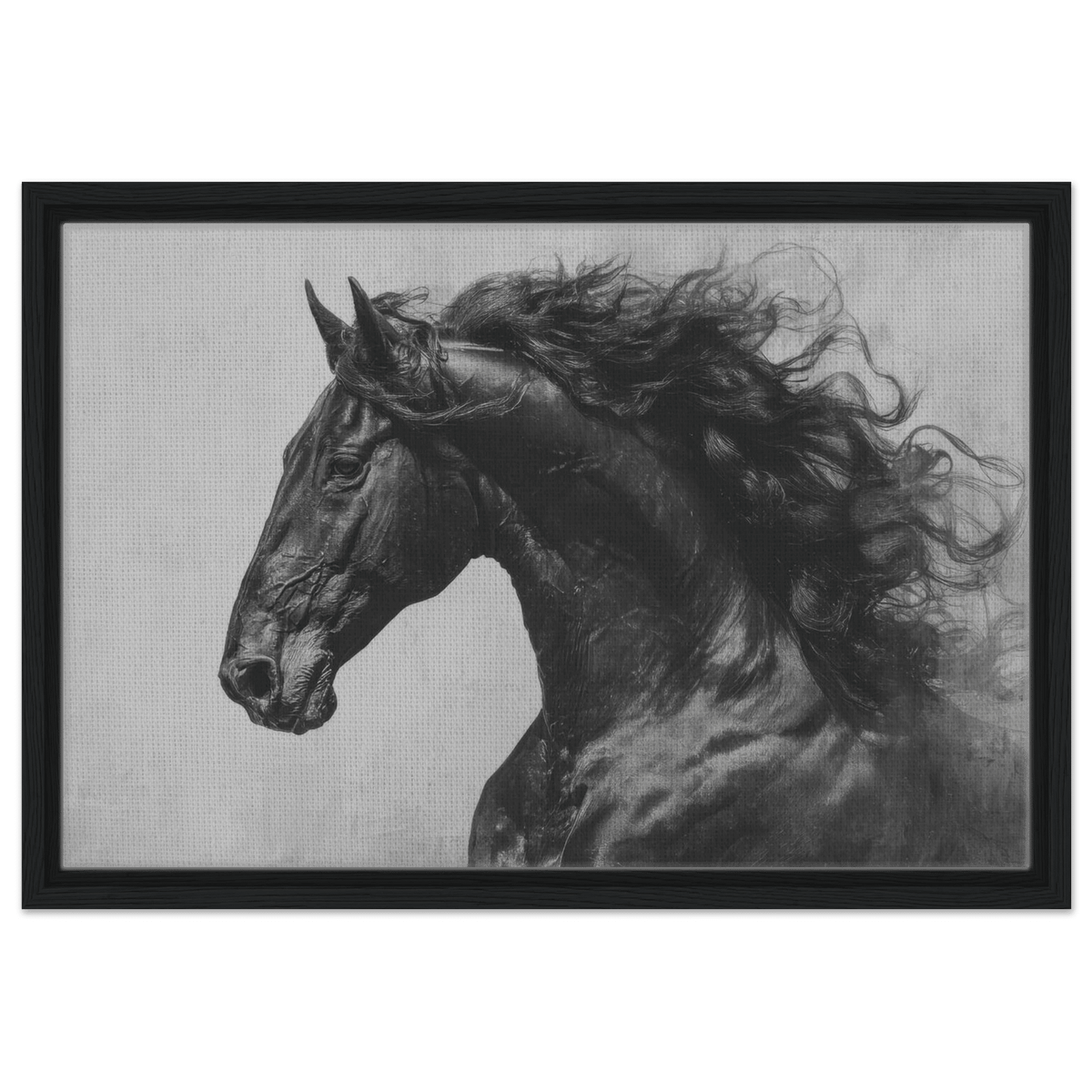 Majestic Black Stallion Head 0 - Shop Ai Art WebShop - Digital Art online Store