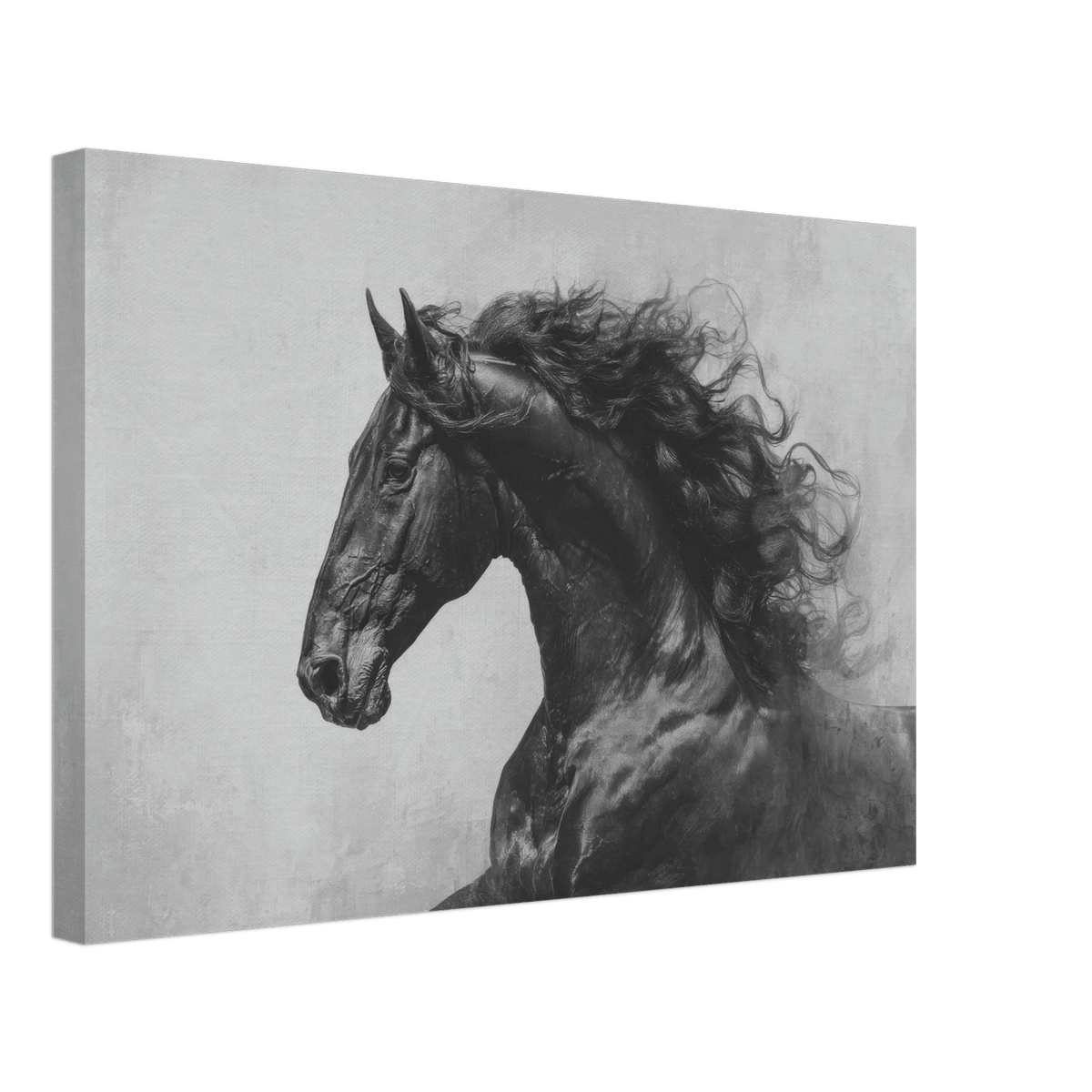 Majestic Black Stallion Head 0 - Shop Ai Art WebShop - Digital Art online Store