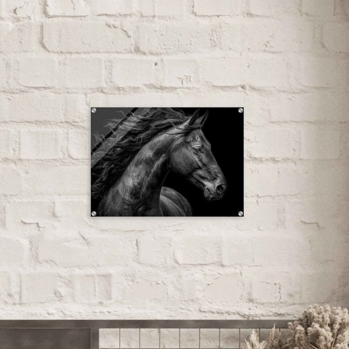 Majestic Black Stallion Head 1 - Shop Ai Art WebShop - Digital Art online Store