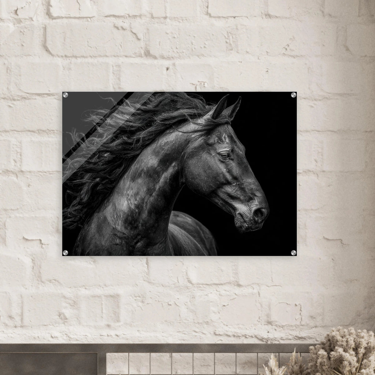 Majestic Black Stallion Head 1 - Shop Ai Art WebShop - Digital Art online Store