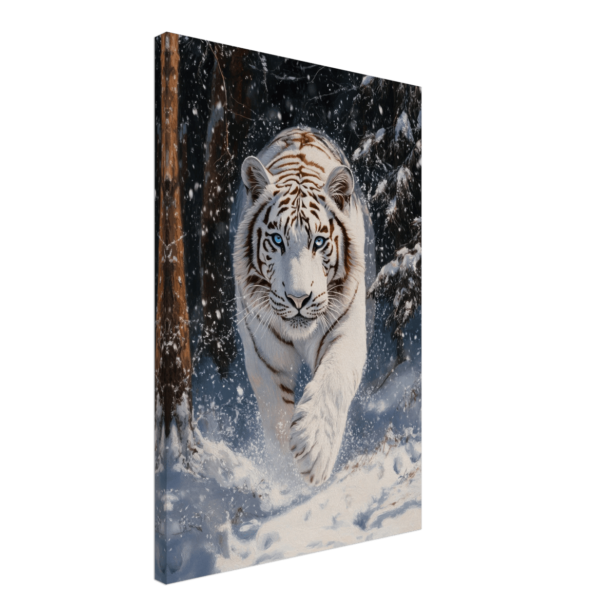 Majestic White Tiger in a Snowy Forest A powerful 3 - Shop Ai Art WebShop - Digital Art online Store