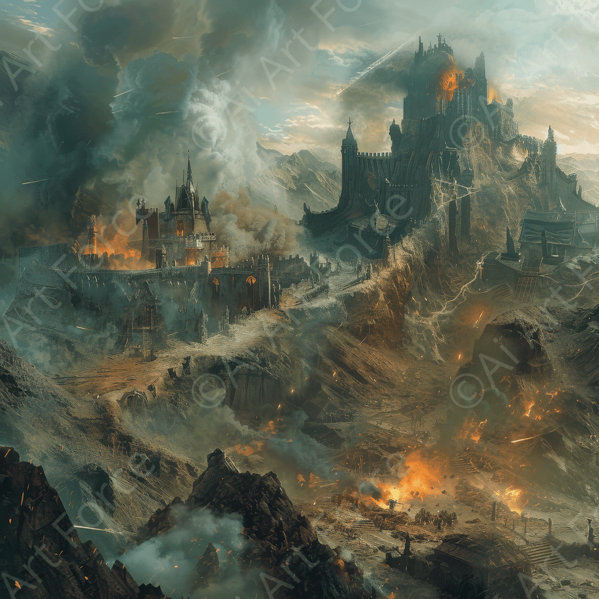 Medieval Fantasy War - Shop Ai Art WebShop - Digital Art online Store