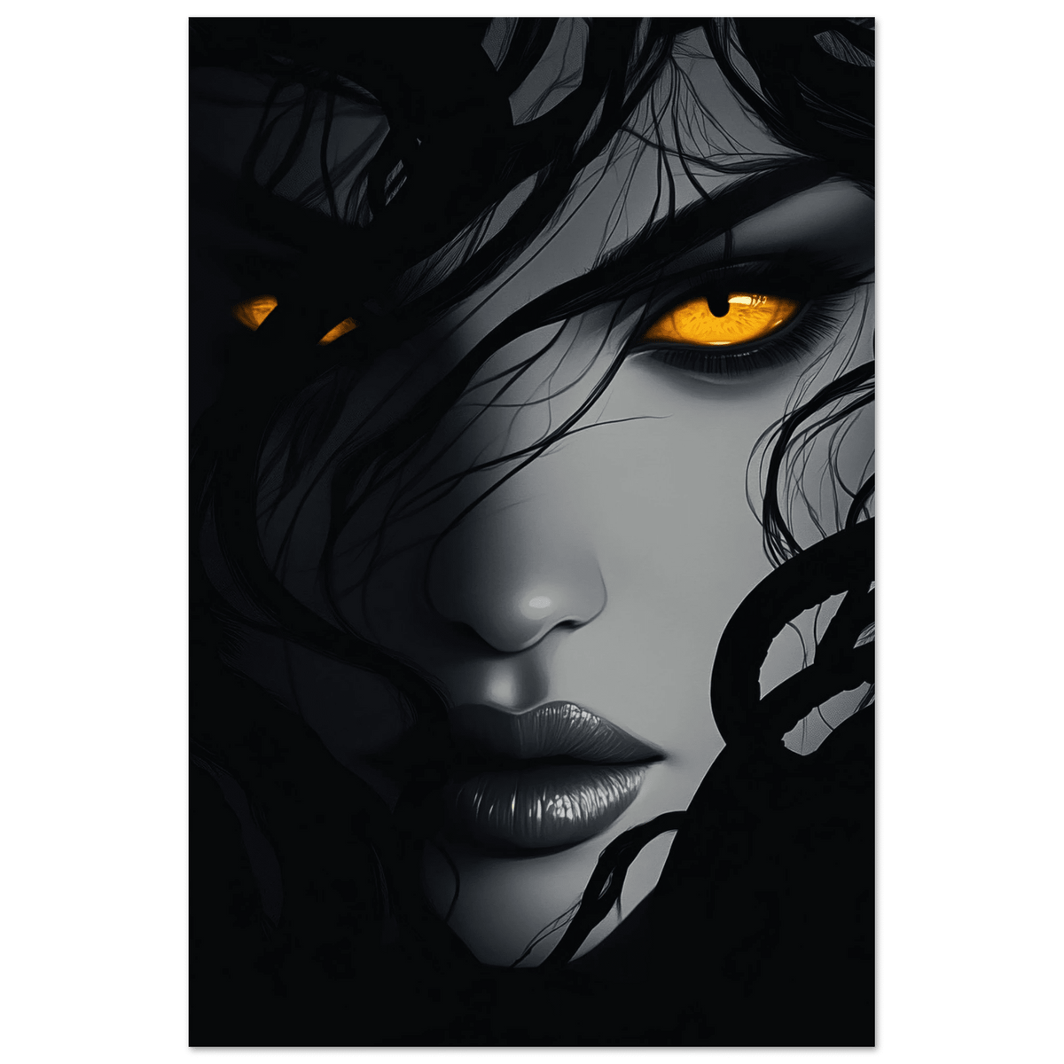 Minimalist Medusas Gaze Minimalism Tight - Focus 2 - Shop Ai Art WebShop - Digital Art online Store