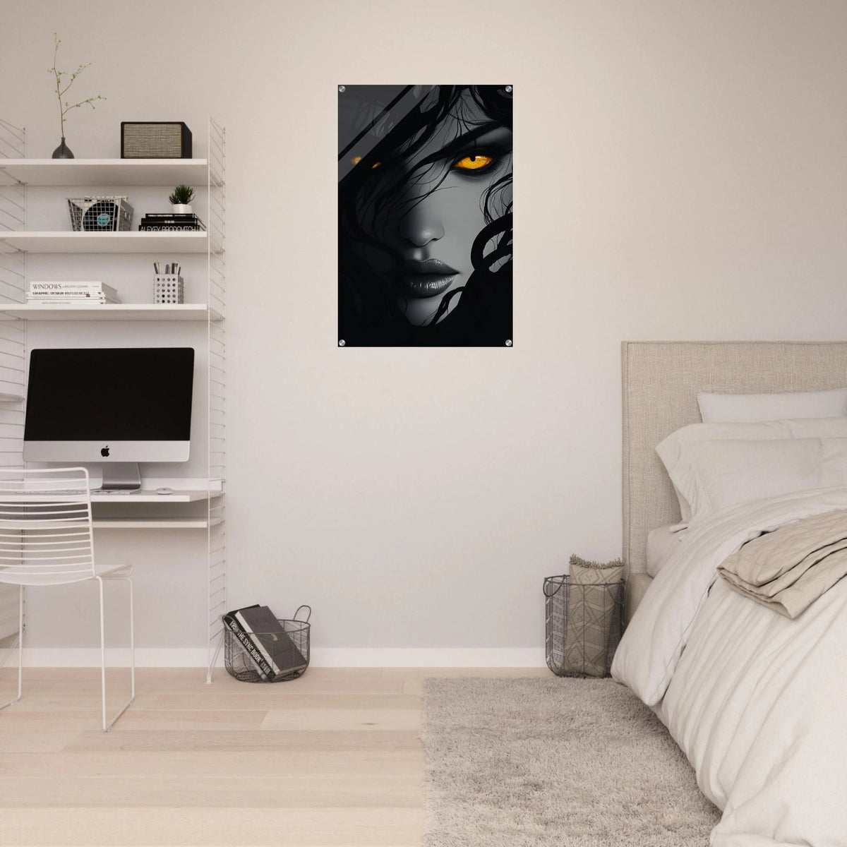 Minimalist Medusas Gaze Minimalism Tight - Focus 2 - Shop Ai Art WebShop - Digital Art online Store