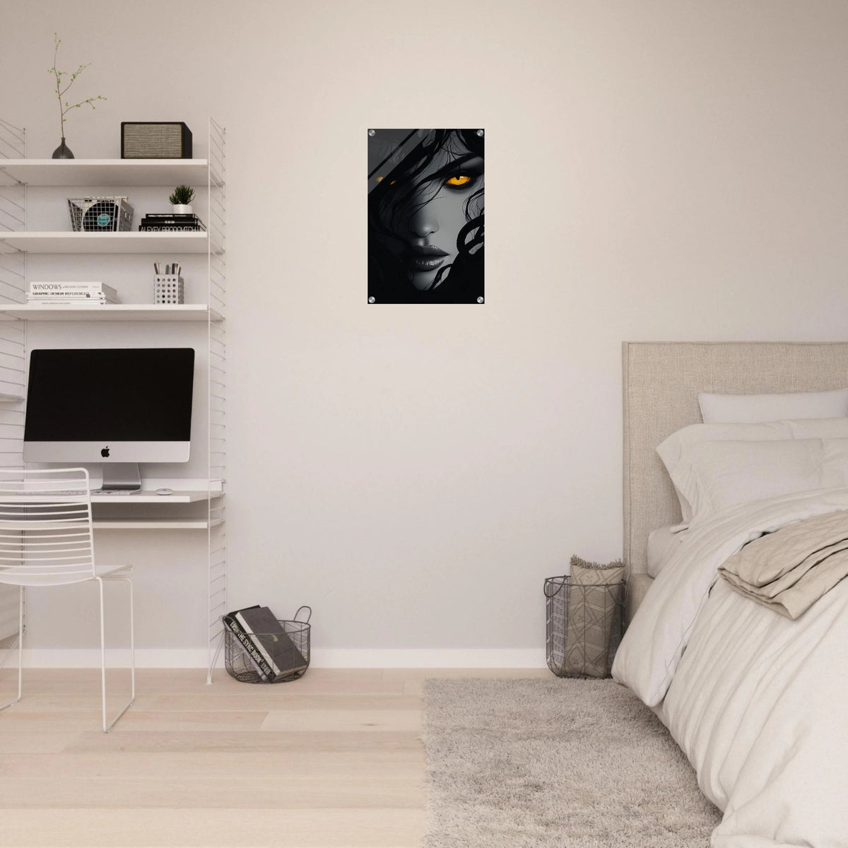 Minimalist Medusas Gaze Minimalism Tight - Focus 2 - Shop Ai Art WebShop - Digital Art online Store