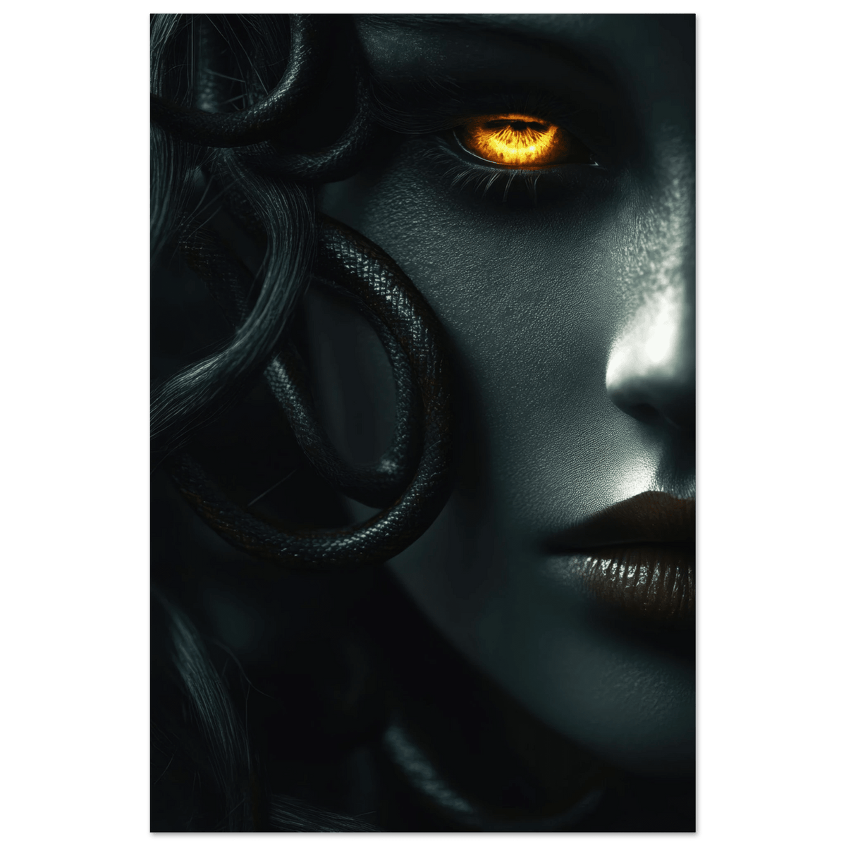 Minimalist Medusas Gaze Minimalism Tight - Focus - Shop Ai Art WebShop - Digital Art online Store