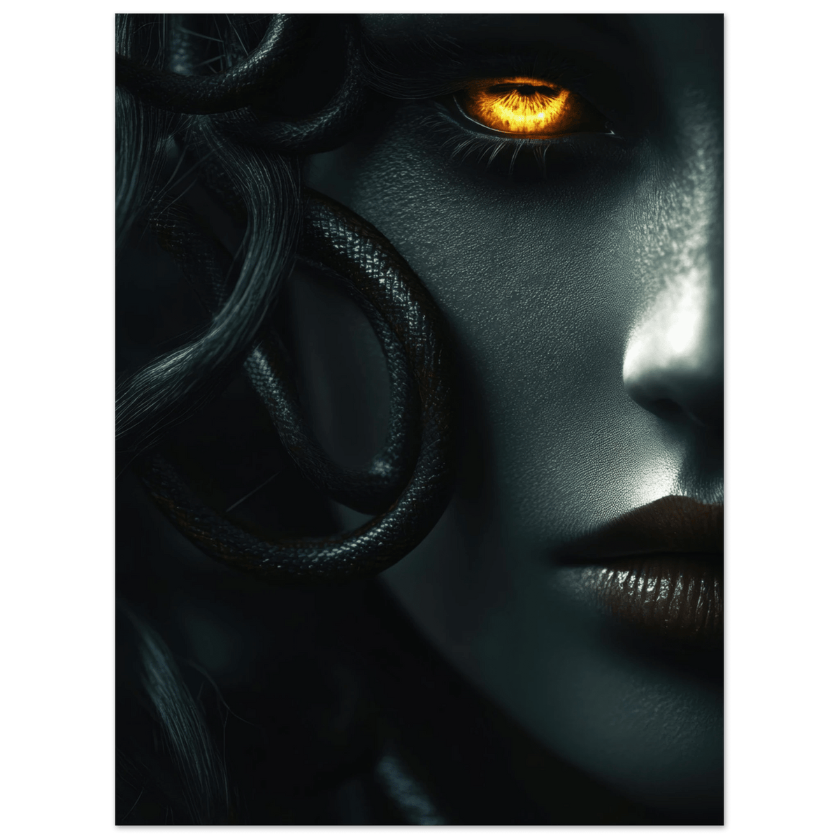 Minimalist Medusas Gaze Minimalism Tight - Focus - Shop Ai Art WebShop - Digital Art online Store