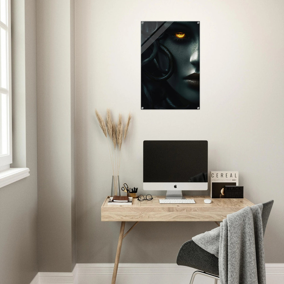 Minimalist Medusas Gaze Minimalism Tight - Focus - Shop Ai Art WebShop - Digital Art online Store