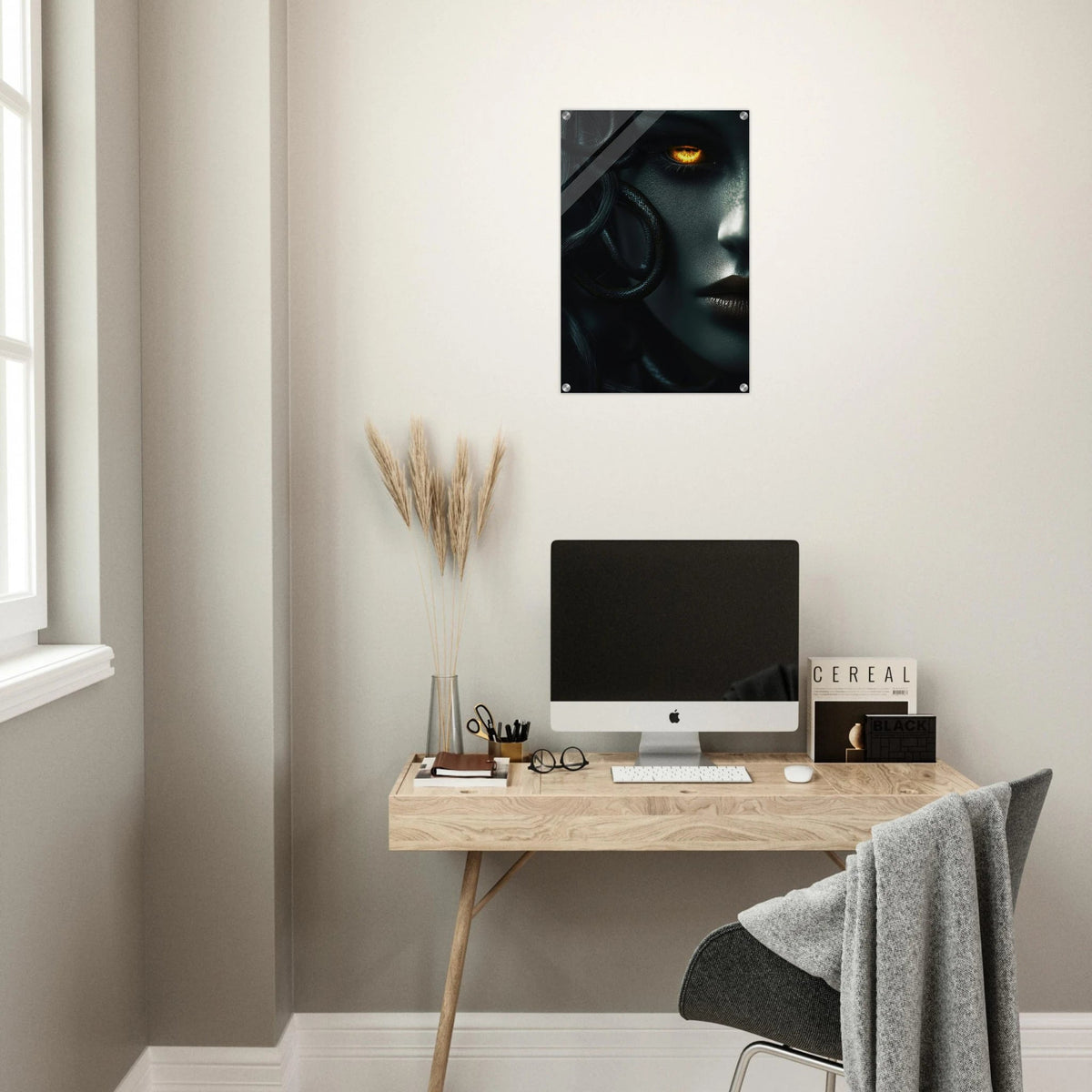 Minimalist Medusas Gaze Minimalism Tight - Focus - Shop Ai Art WebShop - Digital Art online Store