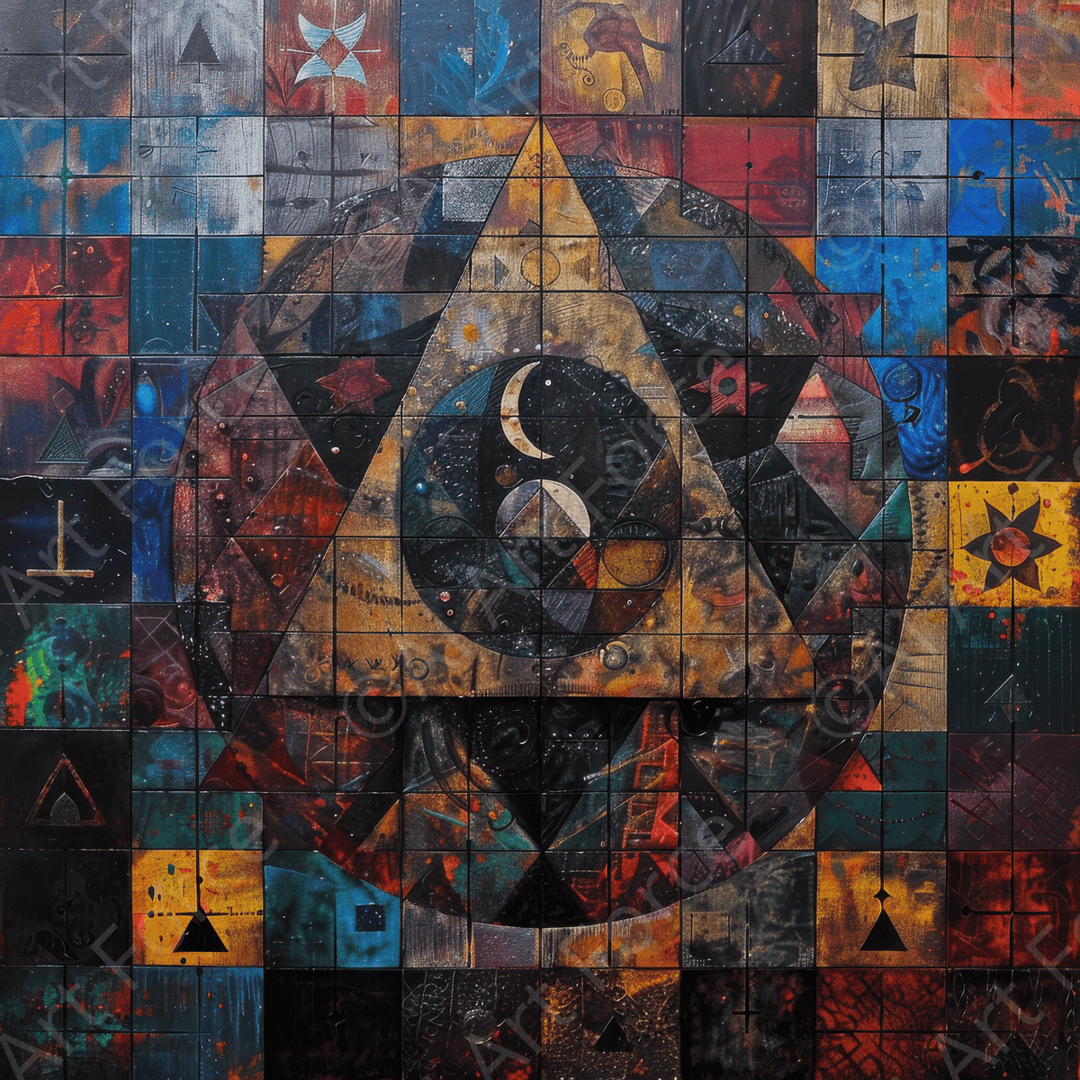 Moon of dawn abstract style - Shop Ai Art WebShop - Digital Art online Store