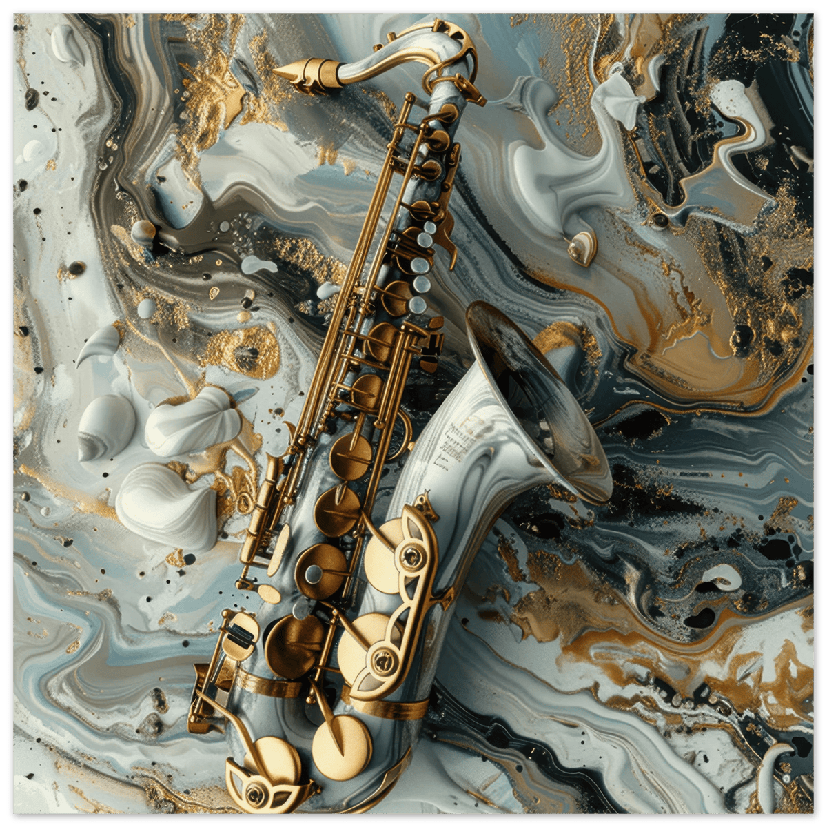 Music Art 2 Saxophone - Shop Ai Art WebShop - Digital Art online Store