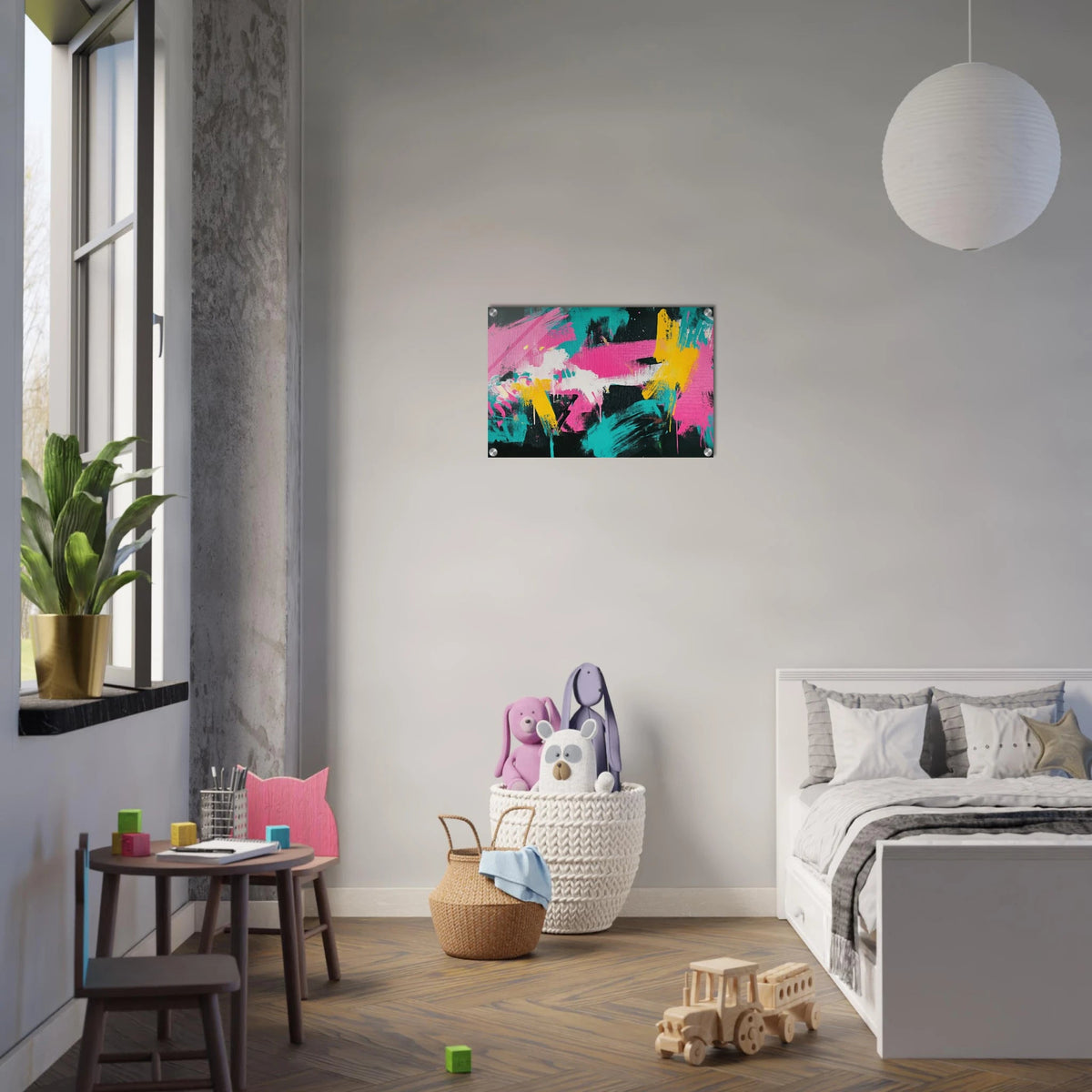 Neon Reverie An explosion of neon lights in pink - Shop Ai Art WebShop - Digital Art online Store