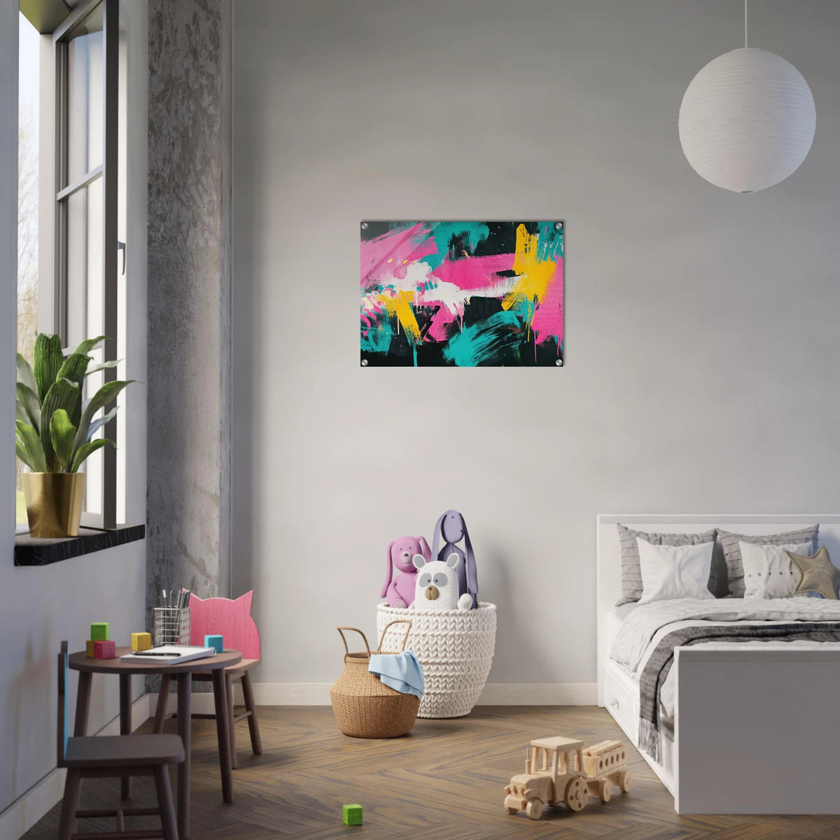 Neon Reverie An explosion of neon lights in pink - Shop Ai Art WebShop - Digital Art online Store