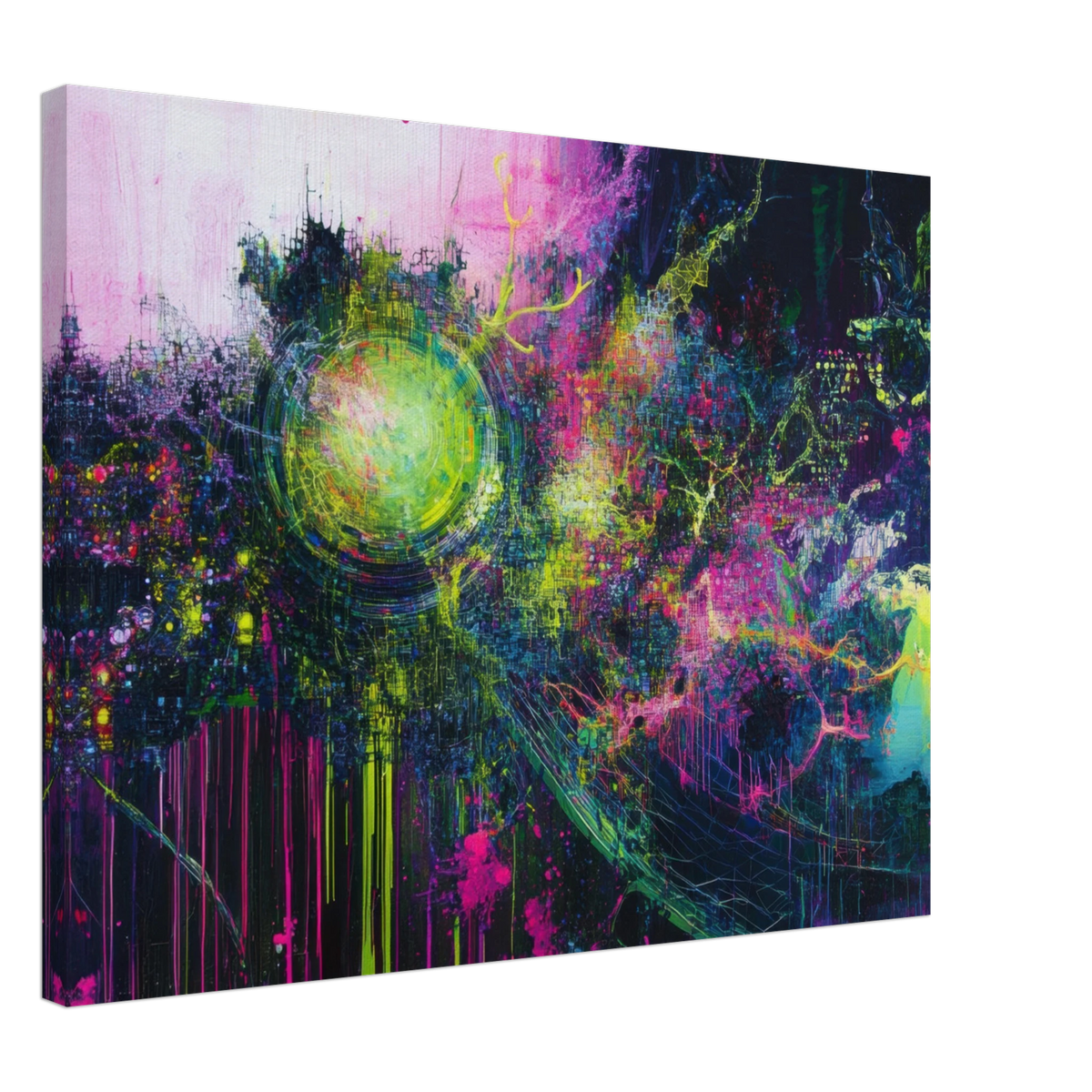 Neural Cataclysm A tangled web of luminous snap - Shop Ai Art WebShop - Digital Art online Store