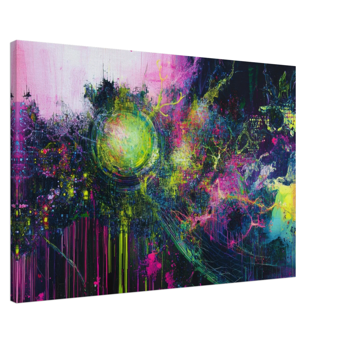 Neural Cataclysm A tangled web of luminous snap - Shop Ai Art WebShop - Digital Art online Store