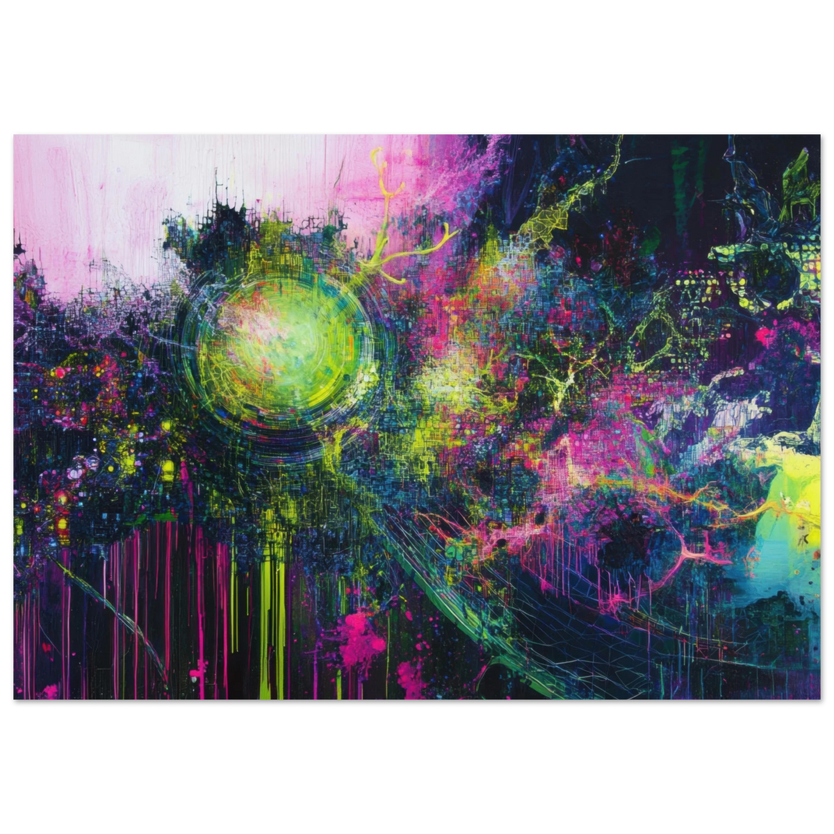 Neural Cataclysm A tangled web of luminous snap - Shop Ai Art WebShop - Digital Art online Store