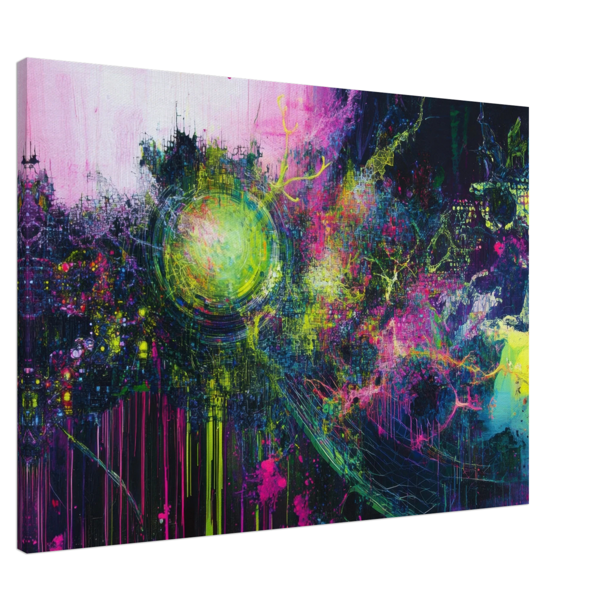 Neural Cataclysm A tangled web of luminous snap - Shop Ai Art WebShop - Digital Art online Store