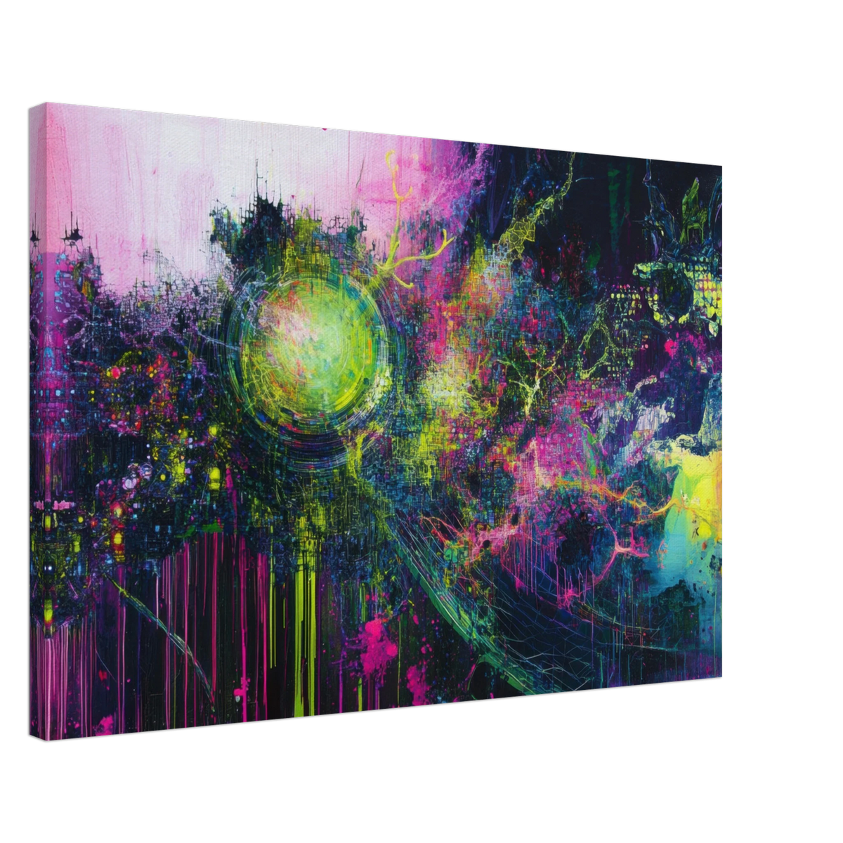 Neural Cataclysm A tangled web of luminous snap - Shop Ai Art WebShop - Digital Art online Store