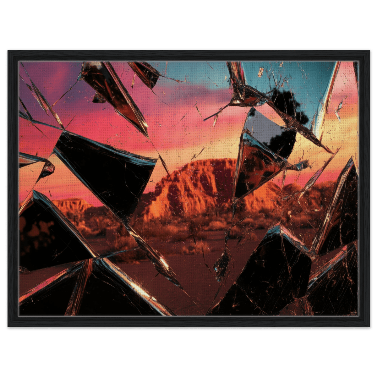 Obsidian Mirage Jagged shards of reflective black 2 - Shop Ai Art WebShop - Digital Art online Store