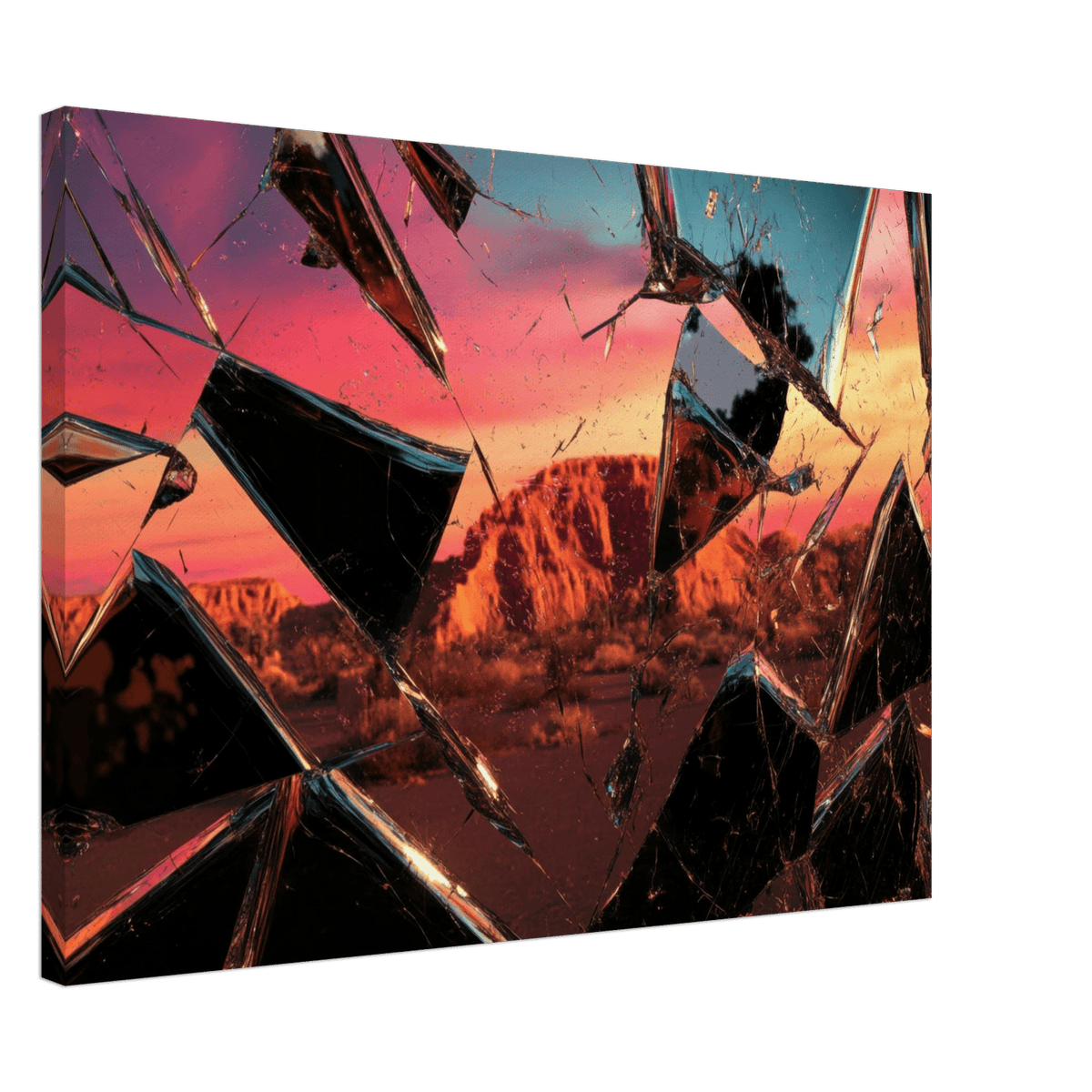 Obsidian Mirage Jagged shards of reflective black 2 - Shop Ai Art WebShop - Digital Art online Store