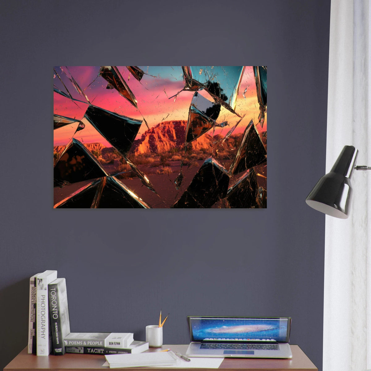 Obsidian Mirage Jagged shards of reflective black 2 - Shop Ai Art WebShop - Digital Art online Store
