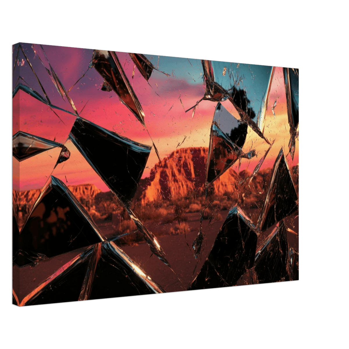 Obsidian Mirage Jagged shards of reflective black 2 - Shop Ai Art WebShop - Digital Art online Store