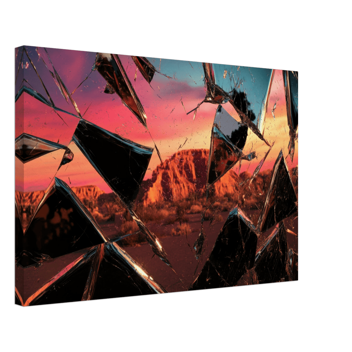 Obsidian Mirage Jagged shards of reflective black 2 - Shop Ai Art WebShop - Digital Art online Store