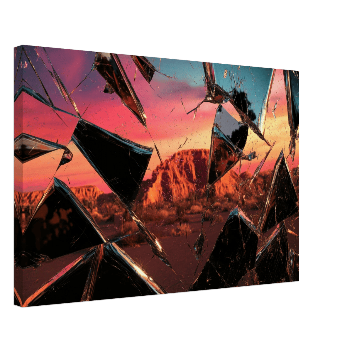 Obsidian Mirage Jagged shards of reflective black 2 - Shop Ai Art WebShop - Digital Art online Store