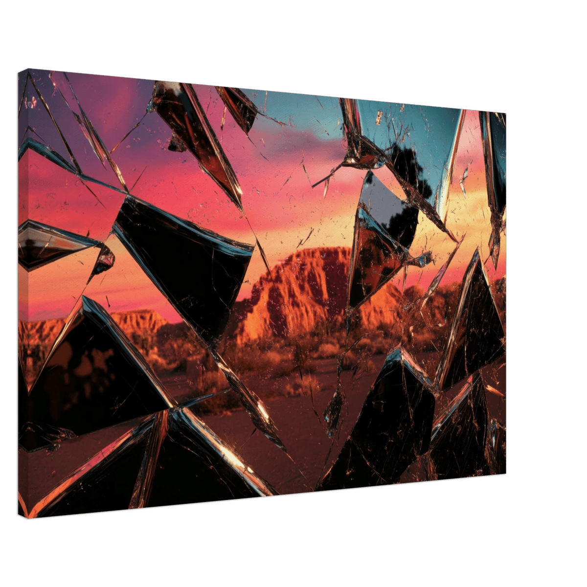 Obsidian Mirage Jagged shards of reflective black 2 - Shop Ai Art WebShop - Digital Art online Store