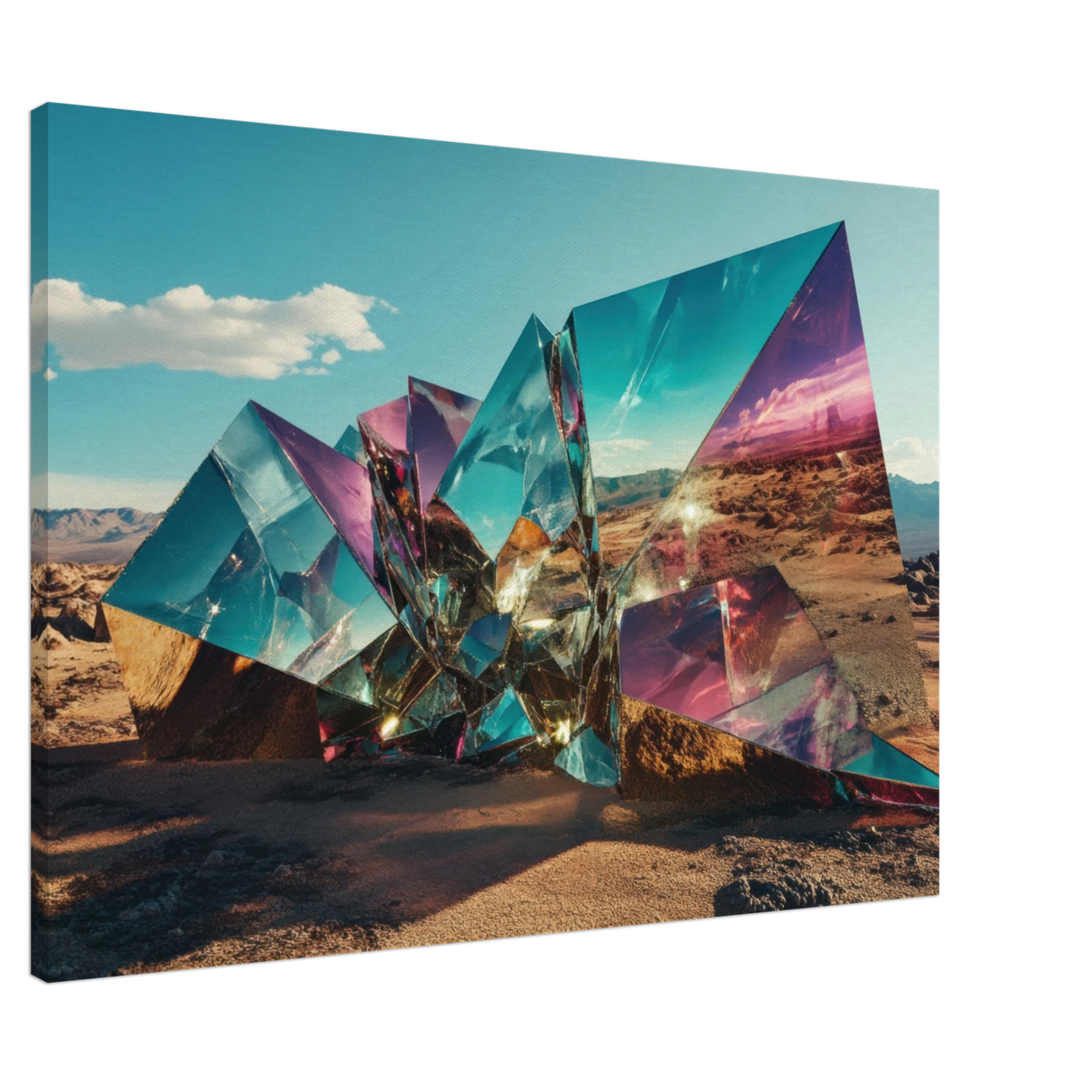 Obsidian Mirage Jagged shards of reflective black - Shop Ai Art WebShop - Digital Art online Store